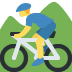 man mountain biking on Twitter/X