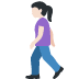 woman walking: light skin tone on Twitter/X
