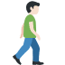 man walking facing right: light skin tone on Twitter/X