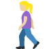 woman walking: medium-light skin tone on Twitter/X