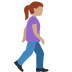 woman walking facing right: medium skin tone on Twitter/X