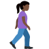 woman walking facing right: dark skin tone on Twitter/X