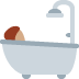 person taking bath: medium skin tone on Twitter/X