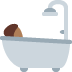 person taking bath: medium-dark skin tone on Twitter/X