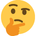 thinking face on Twitter/X