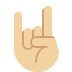 sign of the horns: medium-light skin tone on Twitter/X