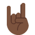 sign of the horns: dark skin tone on Twitter/X