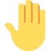 raised back of hand on Twitter/X