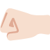 left-facing fist: light skin tone on Twitter/X