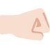 right-facing fist: light skin tone on Twitter/X