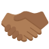 handshake: medium-dark skin tone on Twitter/X