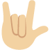 love-you gesture: medium-light skin tone on Twitter/X