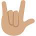 love-you gesture: medium skin tone on Twitter/X