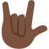 love-you gesture: dark skin tone on Twitter/X