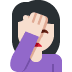 woman facepalming: light skin tone on Twitter/X