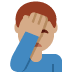 man facepalming: medium skin tone on Twitter/X