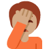 person facepalming: medium skin tone on Twitter/X