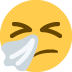 sneezing face on Twitter/X