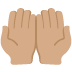 palms up together: medium skin tone on Twitter/X