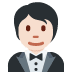 person in tuxedo: light skin tone on Twitter/X