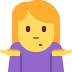 woman shrugging on Twitter/X