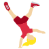woman cartwheeling: medium-light skin tone on Twitter/X