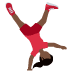 woman cartwheeling: dark skin tone on Twitter/X