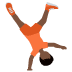person cartwheeling: dark skin tone on Twitter/X