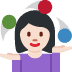 woman juggling: light skin tone on Twitter/X
