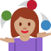 woman juggling: medium skin tone on Twitter/X