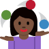 woman juggling: dark skin tone on Twitter/X