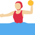 woman playing water polo: medium-light skin tone on Twitter/X