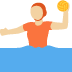 person playing water polo: medium-light skin tone on Twitter/X