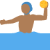 man playing water polo: medium-dark skin tone on Twitter/X