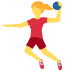 woman playing handball on Twitter/X