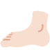 foot: light skin tone on Twitter/X