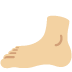 foot: medium-light skin tone on Twitter/X
