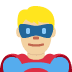 man superhero: medium-light skin tone on Twitter/X