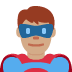 man superhero: medium skin tone on Twitter/X