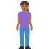 woman standing: medium-dark skin tone on Twitter/X