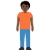 person standing: dark skin tone on Twitter/X