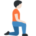 person kneeling facing right: light skin tone on Twitter/X