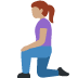 woman kneeling: medium skin tone on Twitter/X