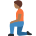 person kneeling: medium-dark skin tone on Twitter/X