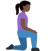 woman kneeling facing right: dark skin tone on Twitter/X