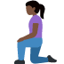 woman kneeling: dark skin tone on Twitter/X