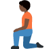 person kneeling: dark skin tone on Twitter/X