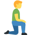 man kneeling facing right on Twitter/X