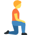 person kneeling facing right on Twitter/X