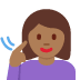 deaf woman: medium-dark skin tone on Twitter/X